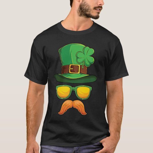 Funny St Patrick's Day Irish Leprechaun Men Boys T-shirt (Voorkant)