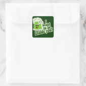 Funny St Patricks Day Irish Vierkante Sticker (Tas)
