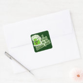 Funny St Patricks Day Irish Vierkante Sticker (Envelop)