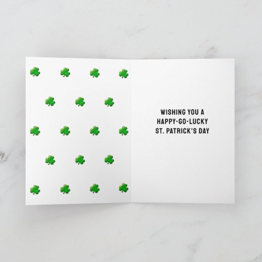 Funny St. Patrick's Day Kaart (Binnen)