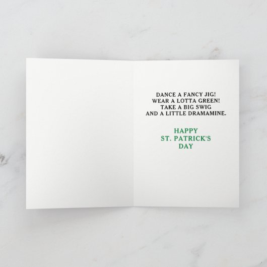 Funny St. Patrick's Day Kaart (Binnen)