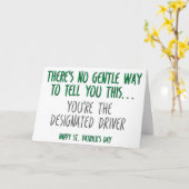 Funny St. Patrick's Day Kaart (Gele Bloem)