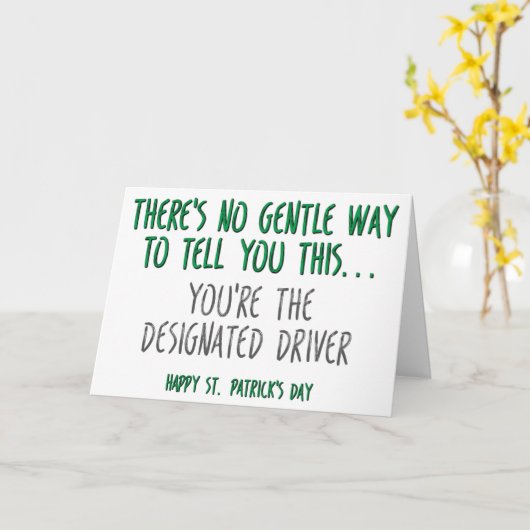 Funny St. Patrick's Day Kaart (Gele Bloem)
