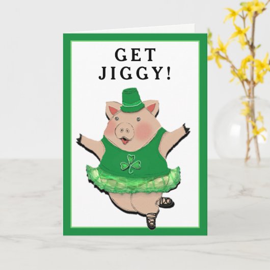 Funny St. Patrick's Day Kaart (Gele Bloem)