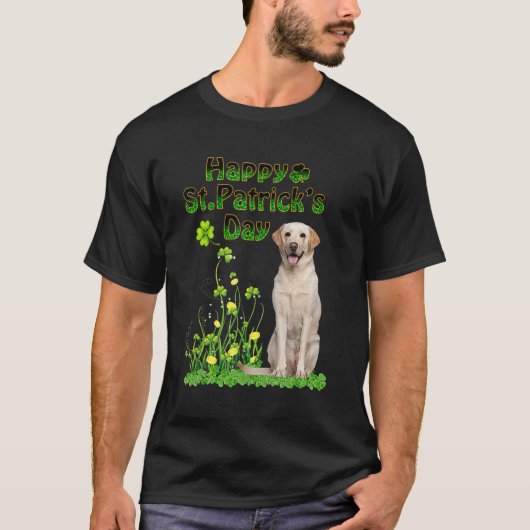 Funny St Patricks Day Labrador Retriever Dog Cute T-shirt (Voorkant)
