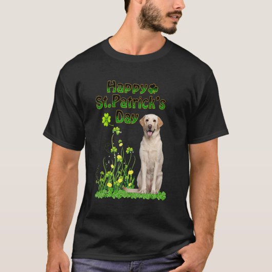 Funny St Patricks Day Labrador Retriever Dog Cute T-shirt (Voorkant)