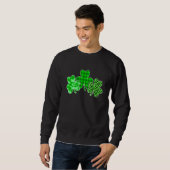 Funny St Patricks Day Leopard Camouflage Pset Sha Trui (Voorkant volledig)