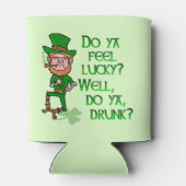 Funny St Patrick's Day Leprechaun Lucky Drink Blikjeskoeler (Achterkant)