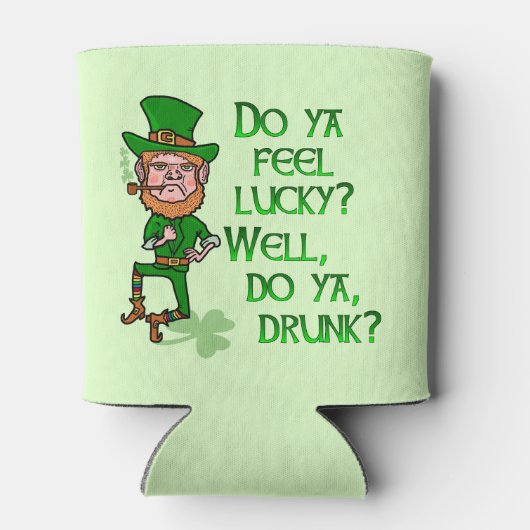 Funny St Patrick's Day Leprechaun Lucky Drink Blikjeskoeler (Achterkant)