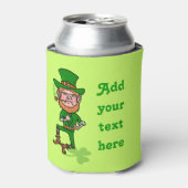 Funny St Patrick's Day Leprechaun Voeg Jouw tekst  Blikjeskoeler (Blikje Voorkant)