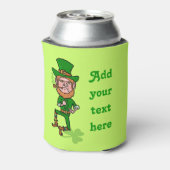 Funny St Patrick's Day Leprechaun Voeg Jouw tekst  Blikjeskoeler (Blikje Achterkant)