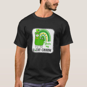 Funny St Patricks Day Llama Rainbow, Cute Bleachin T-shirt