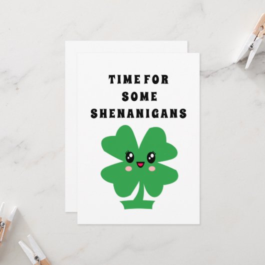Funny St. Patrick's Day - Lucky Charms Card Kaart (Voorkant / Achterkant in situ)