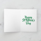 Funny St Patricks Day Magical Dragon Unicorn Beer  Kaart (Binnen)