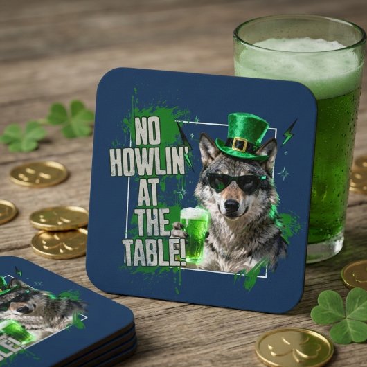 Funny St Patricks Day No Howlin At Table Coaster Kartonnen Onderzetters