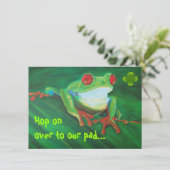 Funny St Patrick's Day party Invites Kaart (Staand voorkant)