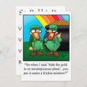 Funny St. Patrick's Day Party Uitnodigingen (Voorkant / Achterkant)