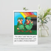 Funny St. Patrick's Day Party Uitnodigingen (Staand voorkant)