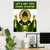 Funny St. Patrick's Day Poster (Thuiskantoor)