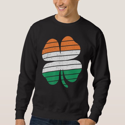 Funny St Patricks Day  Retro Clover Ierland Trui (Voorkant)