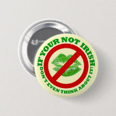 Funny St Patrick's day Ronde Button 5,7 Cm (Voorkant /achterkant)