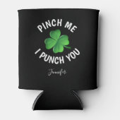 Funny St Patricks Day Shamrock Personalized Name Blikjeskoeler (Voorkant)
