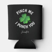 Funny St Patricks Day Shamrock Personalized Name Blikjeskoeler (Achterkant)