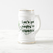 Funny St Patricks Day Shamrock Stein Bierpul (Voorkant rechts)