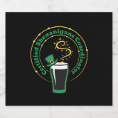 Funny St Patricks Day Shenanigans Beer Label Bier Etiket (Enkel label)