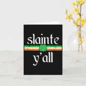 Funny St Patricks Day Shirt Irioast Cheers Slainte Kaart (Gele Bloem)