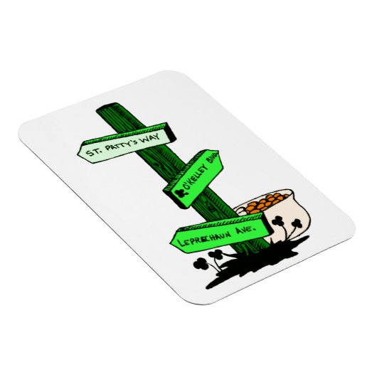 Funny St. Patrick's Day Sign Post Flexible Magnet Magneet (Rechterzijde)