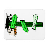 Funny St. Patrick's Day Sign Post Flexible Magnet Magneet (Horizontaal)