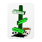 Funny St. Patrick's Day Sign Post Flexible Magnet Magneet (Verticaal)