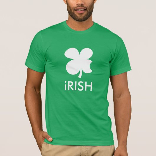 Funny St patrick's Day T-shirt | Apple logo parody (Voorkant)