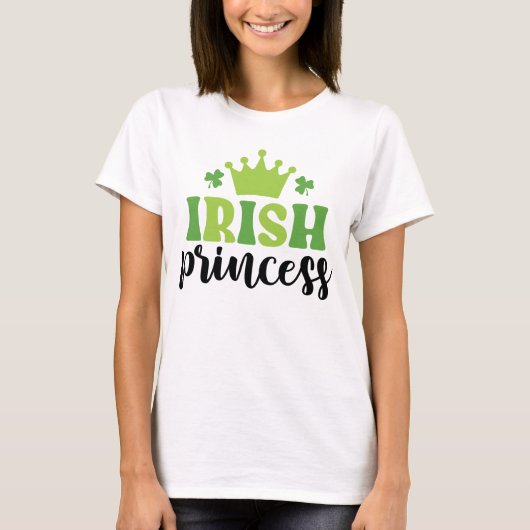 Funny St Patricks Day T Shirt Irish Princess (Voorkant)