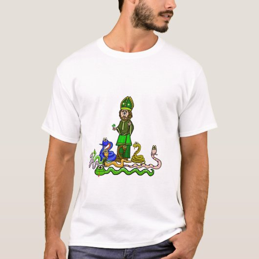 Funny St. Patrick's Day T-Shirt met slangen (Voorkant)