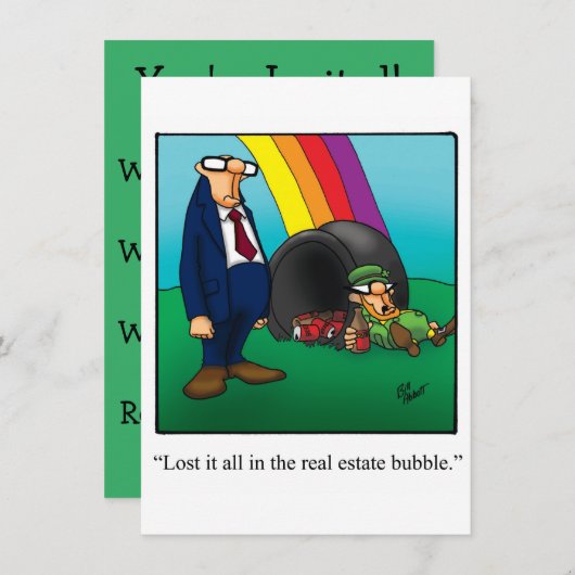 Funny St.Patrick's Day Uitnodiging (Voorkant / Achterkant)