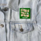 Funny St patrick's day Vierkante Button 5,1 Cm (In situ)
