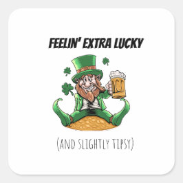 Funny St. Patrick's Day Vierkante Sticker