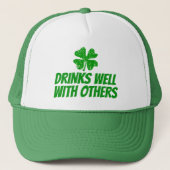 Funny St Patricks Day vrachtwagenhoezen met shamro Trucker Pet (Voorkant)