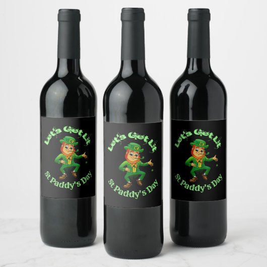 Funny St Patricks Day Wine Labels Wijn Etiket (Flessen)