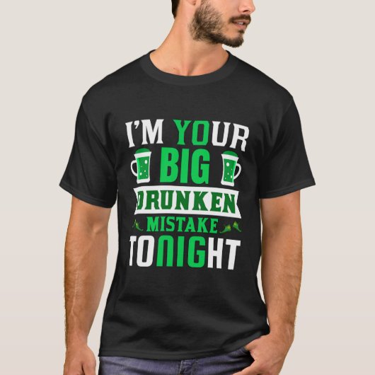 Funny St. Patrick's Dirty Humor Drink Partij T-shirt (Voorkant)