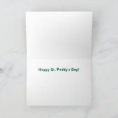 Funny St. Patricks Green Golden Retriever Card Kaart (Binnen)