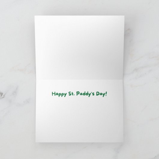 Funny St. Patricks Green Golden Retriever Card Kaart (Binnen)