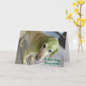 Funny St. Patricks Green Golden Retriever Card Kaart (Gele Bloem)