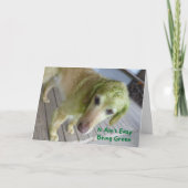 Funny St. Patricks Green Golden Retriever Card Kaart (Voorkant)