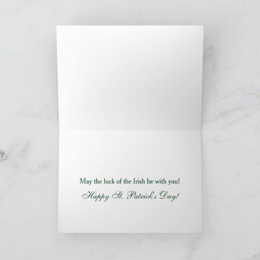 FUNNY ST. PATRICK'S GREETING - IERSE OGEN KAART (Binnen)