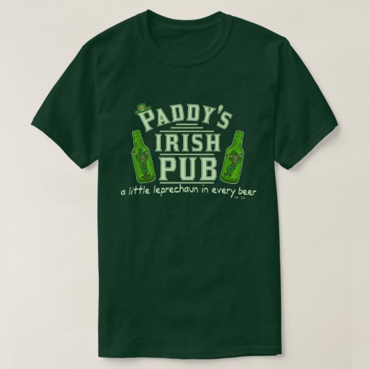 Funny St Patrick's Leprechaun Irish Pub T-shirt (Design voorkant)
