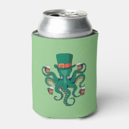 Funny St. Patricks Octopus Blikjeskoeler