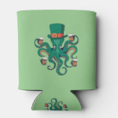 Funny St. Patricks Octopus Blikjeskoeler (Achterkant)